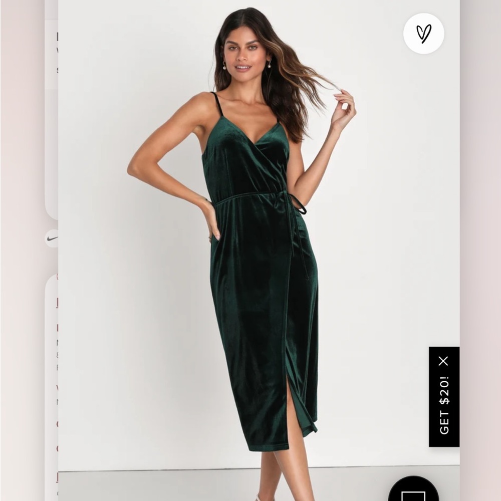 Lulus Velvet Wrap Dress